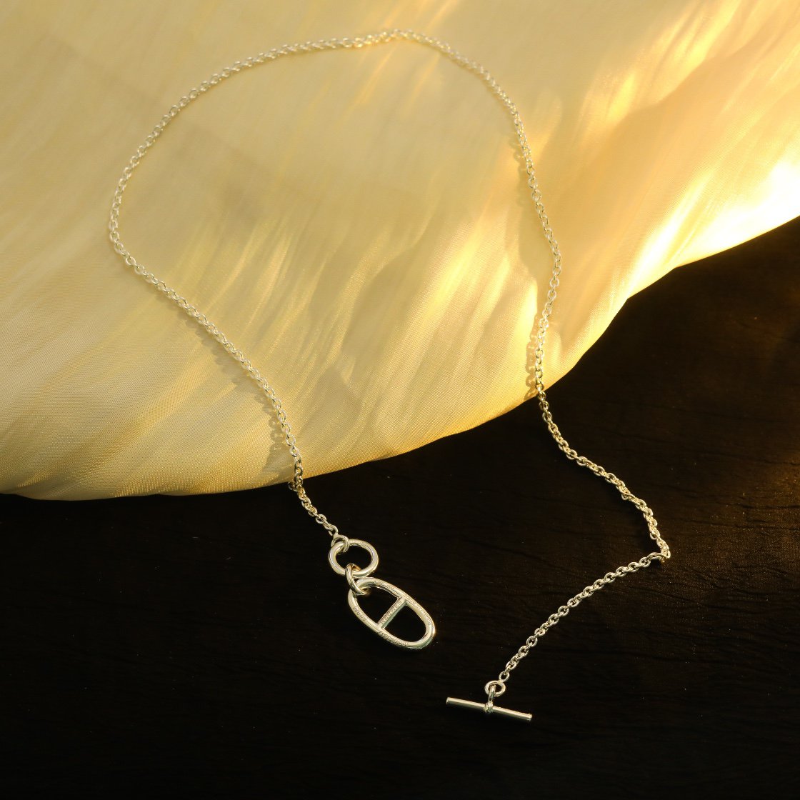 [Leaves]HM CHAINE D'ANCRE PENDANT NECKLACE STERLING SILVER