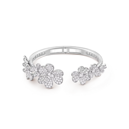 [Leaves]LUMINOUS BLOSSOM OPEN BANGLE