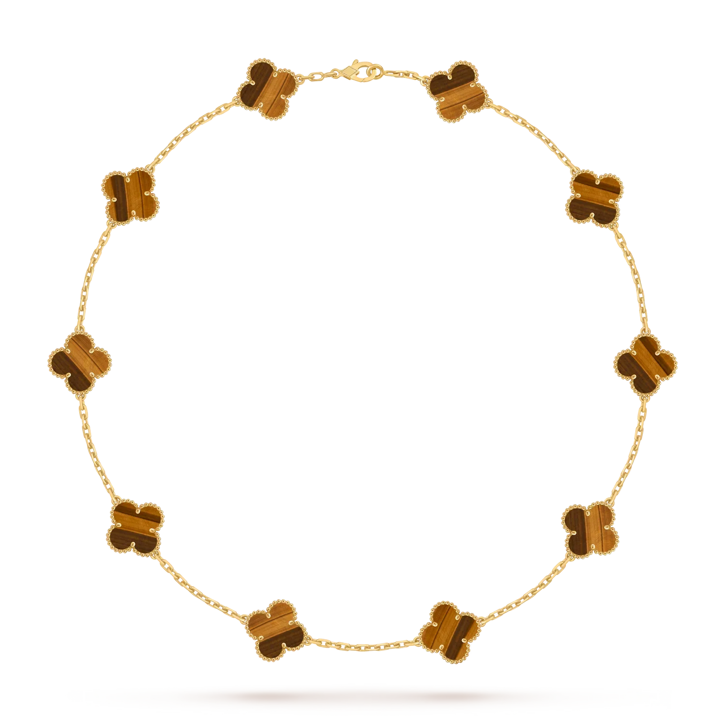 [Leaves]CLASSIC LUCKY 10-MOTIF CLOVER NECKLACE GOLD COLLECTION