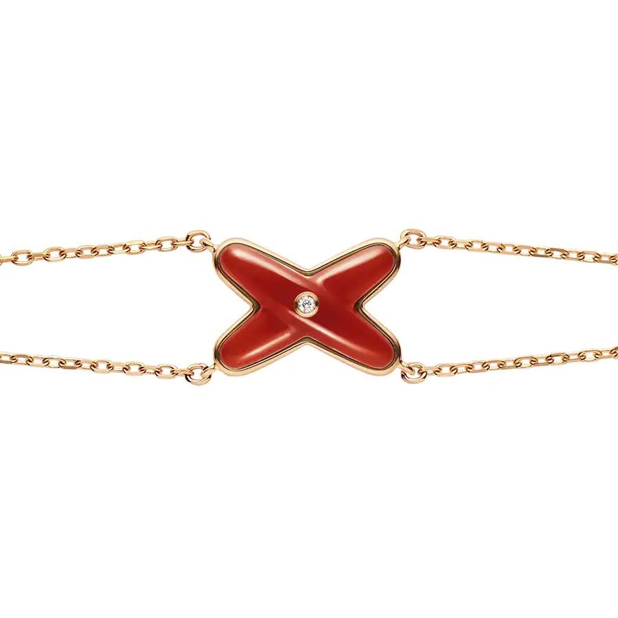 [Leaves]JEUX BRACELET CARNELIAN ROSE GOLD 1 DIAMOND