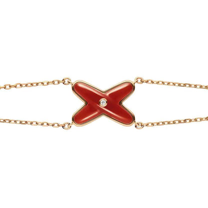 [Leaves]JEUX BRACELET CARNELIAN ROSE GOLD 1 DIAMOND