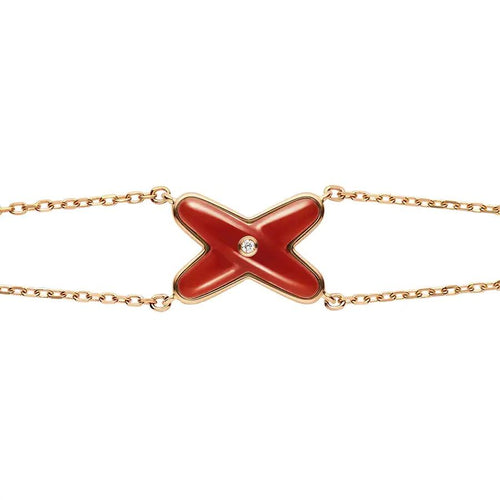 [Leaves]JEUX BRACELET CARNELIAN ROSE GOLD 1 DIAMOND