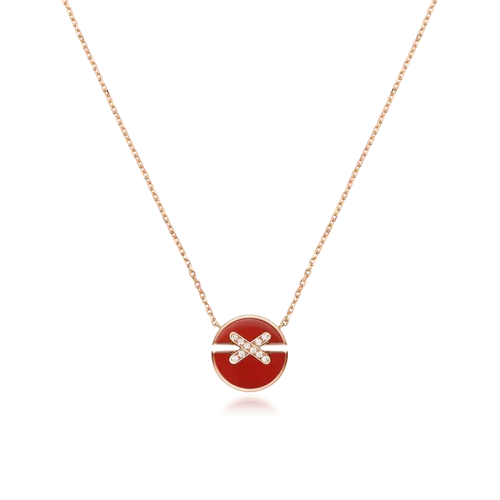[Leaves]JEUX DE ROSE GOLD DIAMOND NECKLACE