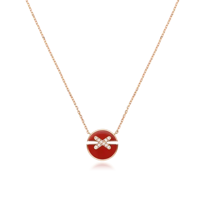 [Leaves]JEUX DE ROSE GOLD DIAMOND NECKLACE