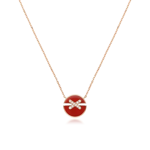 [Leaves]JEUX DE ROSE GOLD DIAMOND NECKLACE
