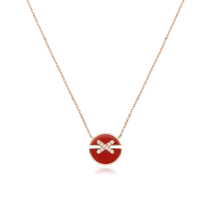 [Leaves]JEUX DE ROSE GOLD DIAMOND NECKLACE