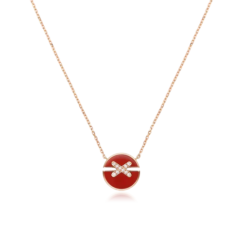 [Leaves]JEUX DE ROSE GOLD DIAMOND NECKLACE