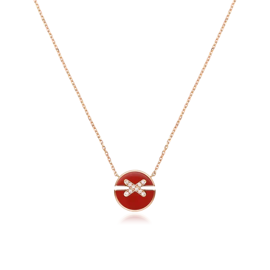 [Leaves]JEUX DE ROSE GOLD DIAMOND NECKLACE