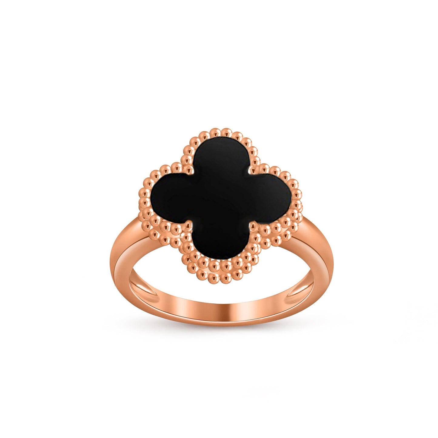 [Leaves]LUCKY CLOVER VINTAGE ROSE GOLD RING COLLECTION