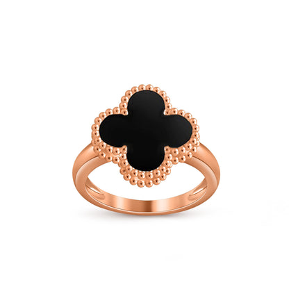 [Leaves]LUCKY CLOVER VINTAGE ROSE GOLD RING COLLECTION