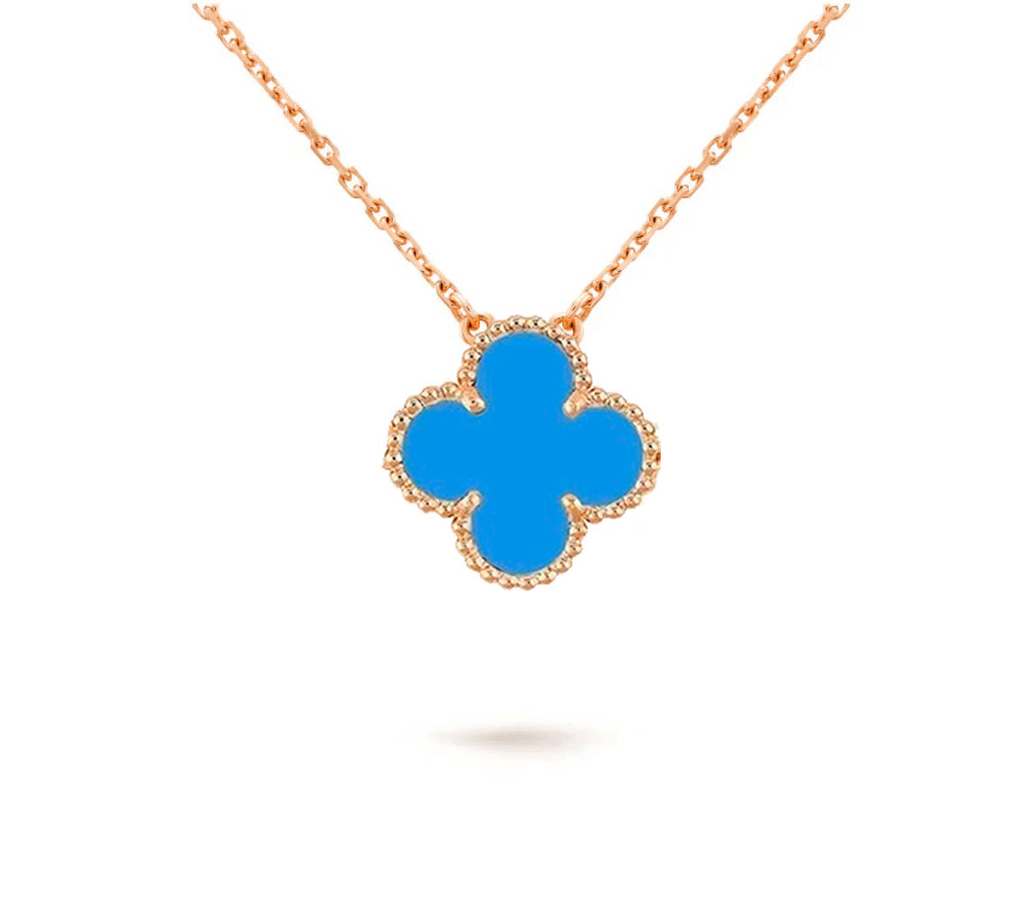 [Leaves]15MM CLOVER FLOWER PENDANT NECKLACE COLLECTION