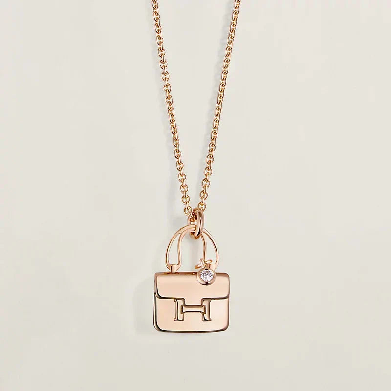 [Leaves]AMULETTE PEDANT ROSE GOLD NECKLACE
