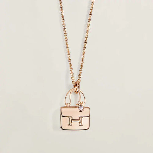 [Leaves]AMULETTE PEDANT ROSE GOLD NECKLACE