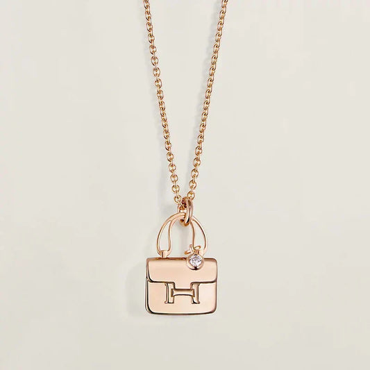 [Leaves]AMULETTE PEDANT ROSE GOLD NECKLACE