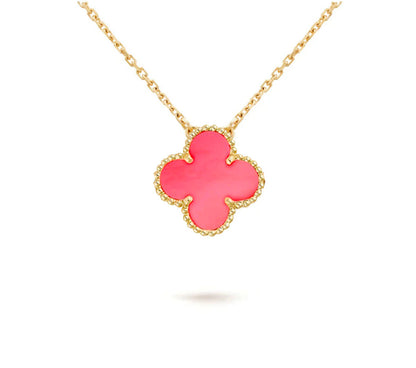 [Leaves]15MM CLOVER FLOWER PENDANT NECKLACE COLLECTION