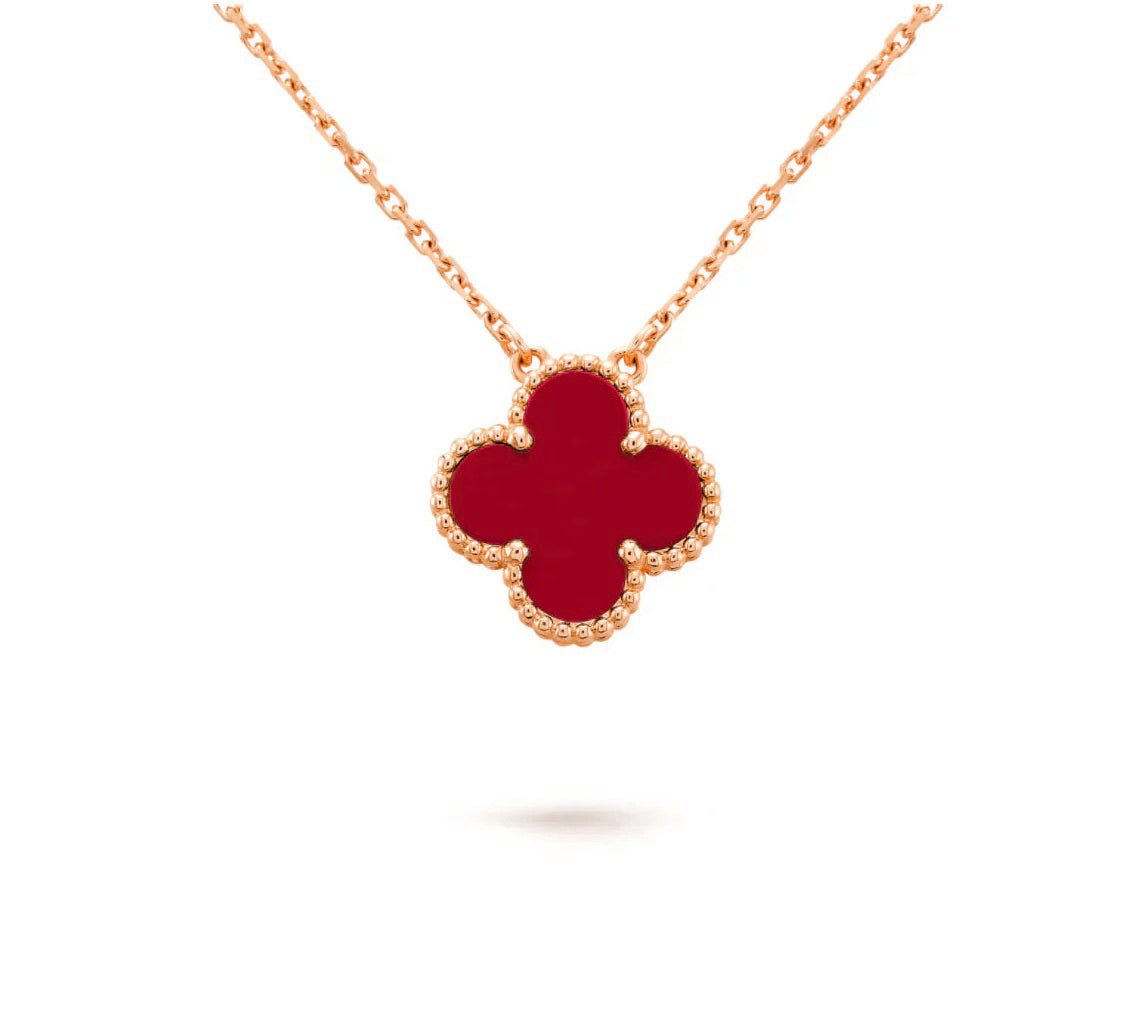 [Leaves]15MM CLOVER FLOWER PENDANT NECKLACE COLLECTION