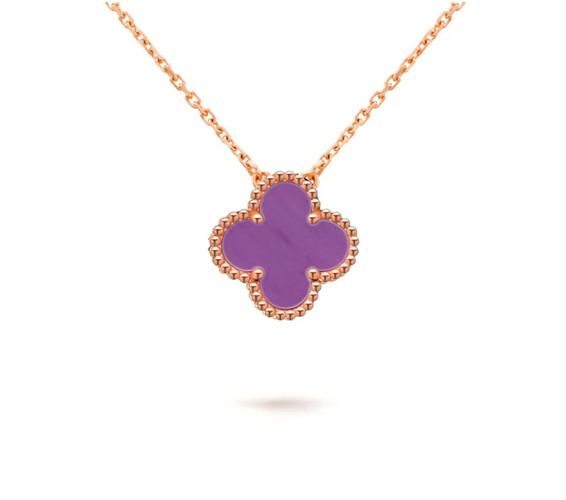 [Leaves]15MM CLOVER FLOWER PENDANT NECKLACE COLLECTION