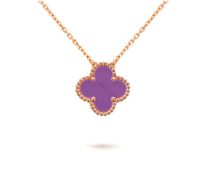 [Leaves]15MM CLOVER FLOWER PENDANT NECKLACE COLLECTION