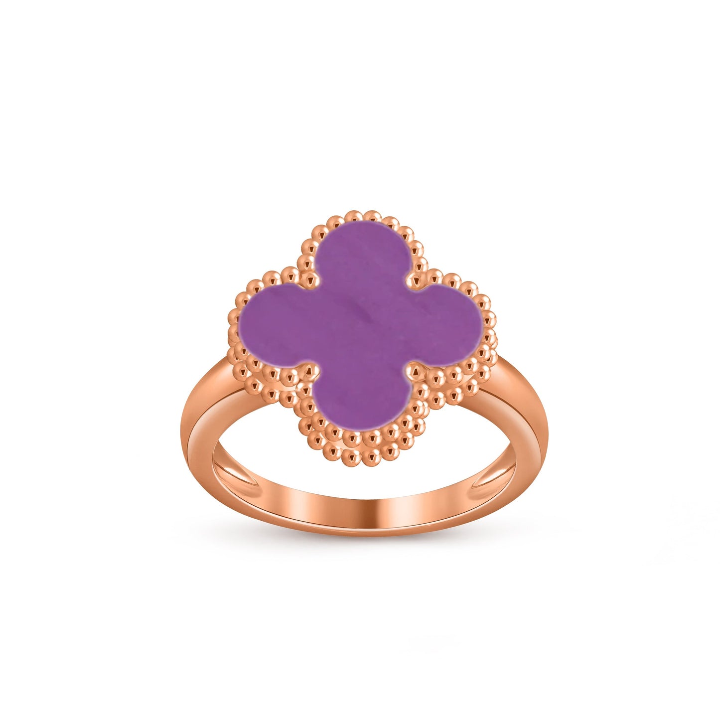 [Leaves]LUCKY CLOVER VINTAGE ROSE GOLD RING COLLECTION
