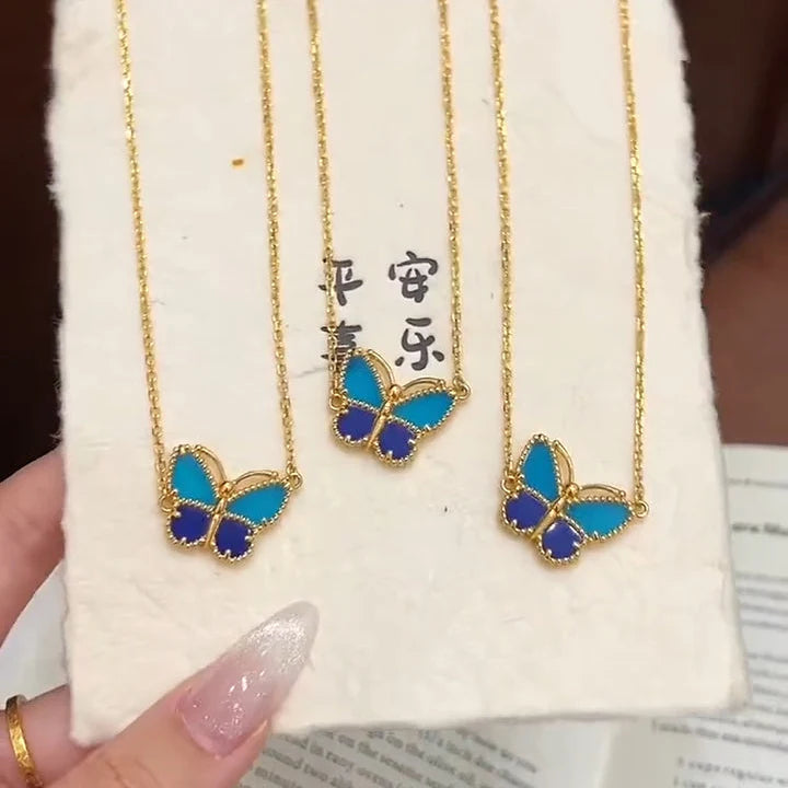 [Leaves] 2026 NEW LUCKY BUTTERFLY 1 MOTIFS NECKLACE