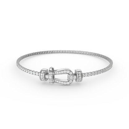 [Leaves]FORCE  HORSESHOE  DIAMOND TENNIS BRACELET