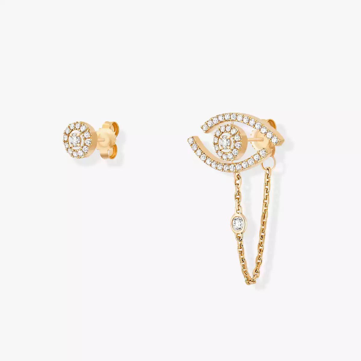 [Leaves]LUCKY EYE DIAMOND EARRINGS