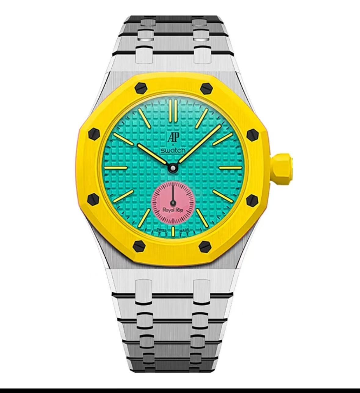 [Leaves]OAK POP EXCLUSIVE SILVER STEEL STRAP