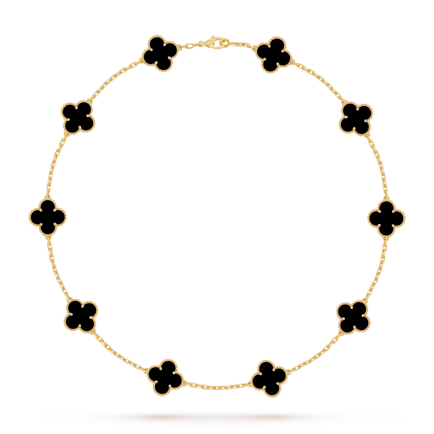 [Leaves]CLASSIC LUCKY 10-MOTIF CLOVER NECKLACE GOLD COLLECTION