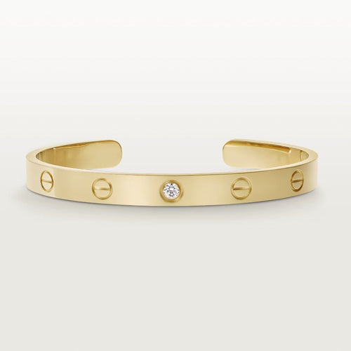 [Leaves]LOVE BRACELET 6.1MM 1 DIAMOND OPEN CUFF
