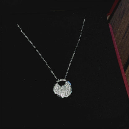 [Leaves]AMULETTE SILVER FULL DIAMOND NECKLACE