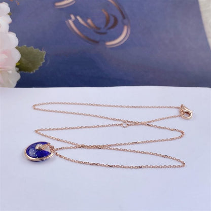 [Leaves]AMULETTE ROSE GOLD AGATE NECKLACE