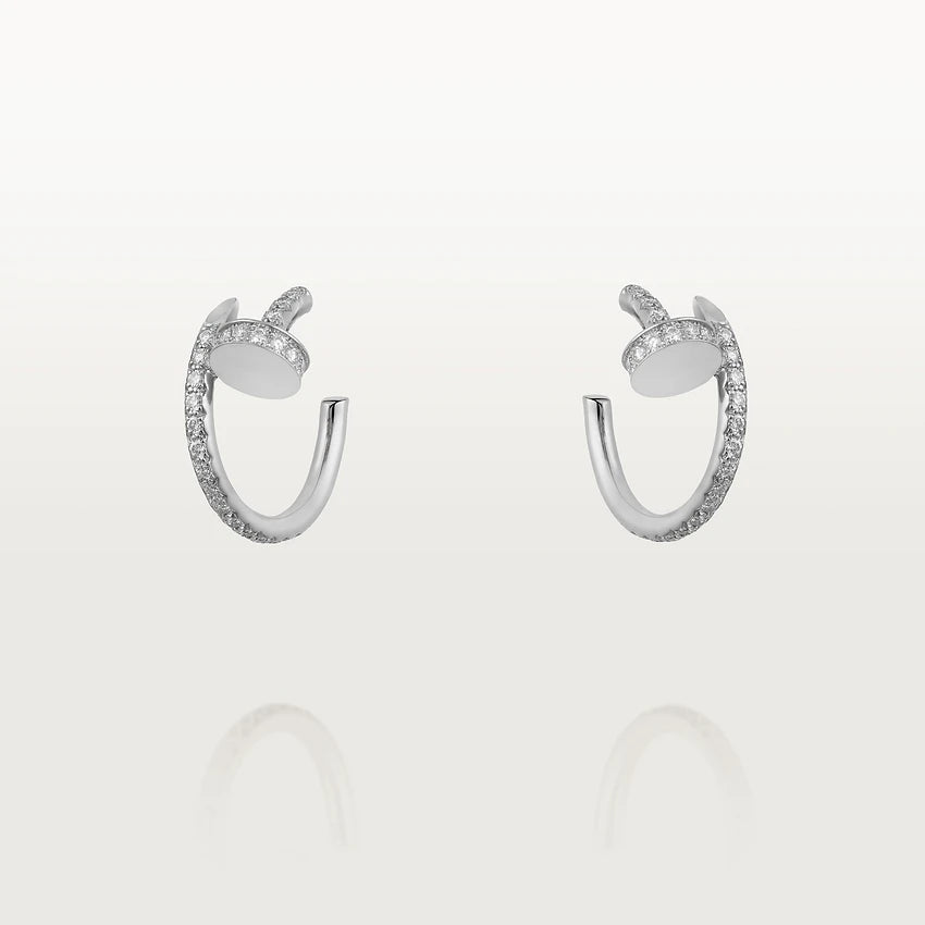 [Leaves]JUSTE EARRINGS 12.75MM SILVER DIAMOND