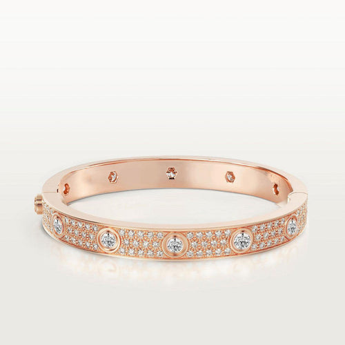 [Leaves]LOVE BRACELET 6.1MM DIAMOND-PAVED 10 BIG DIAMONDS