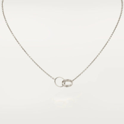 [Leaves]LOVE NECKLACE PINK GOLD AND SILVER