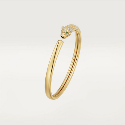 [Leaves]PANTHERE GOLD DIAMOND OPEN BRACELET