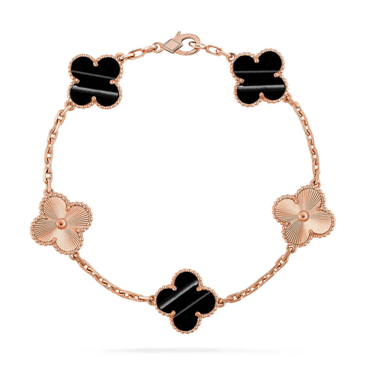 [Leaves]LUCKY CLOVER 5-MOTIF BRACELET - PULSE STONE COLLECTION
