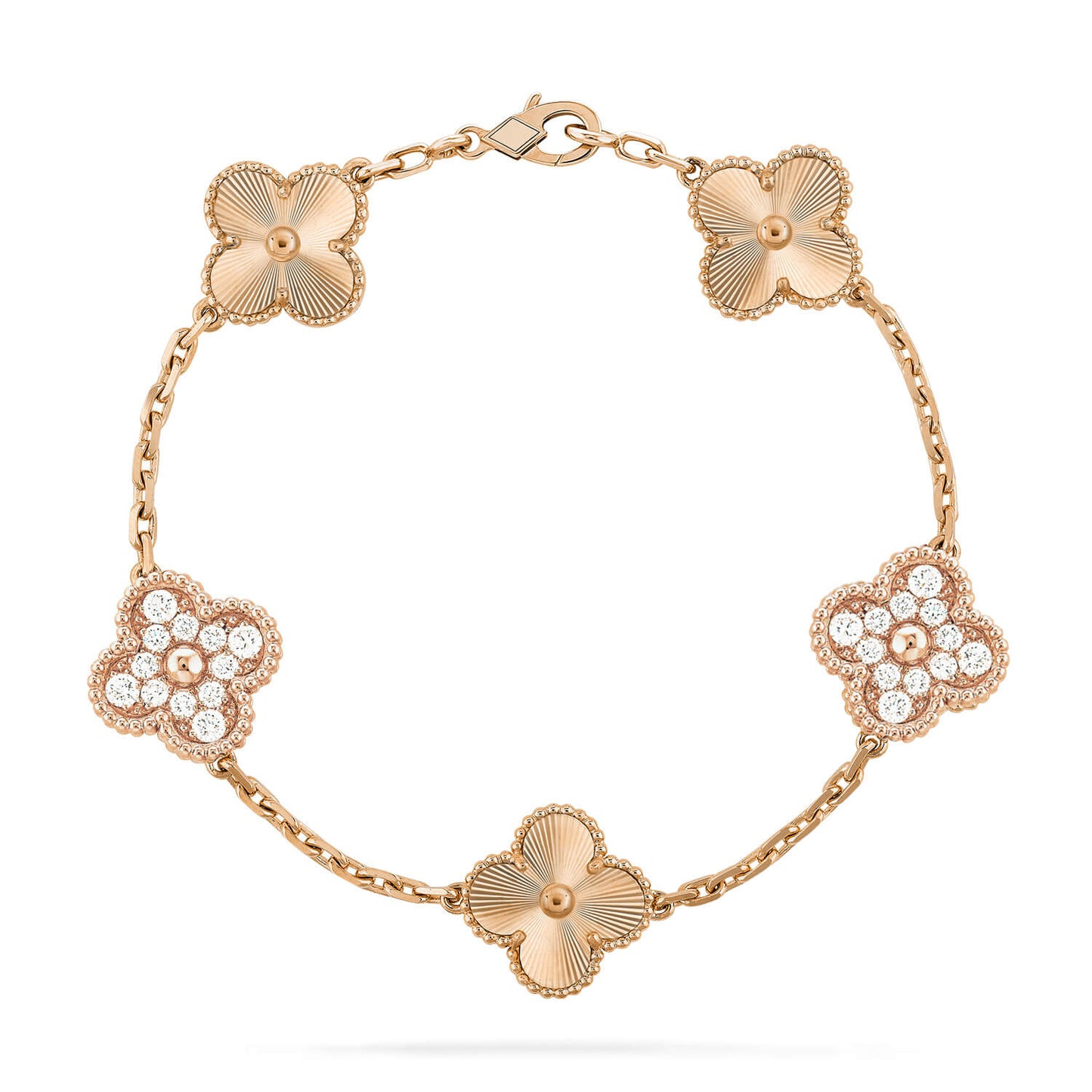 [Leaves]LUCKY CLOVER 5-MOTIF BRACELET - LASER COLLECTION