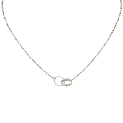 [Leaves]LOVE DOUBLE-RING PENDANT NECKLACE