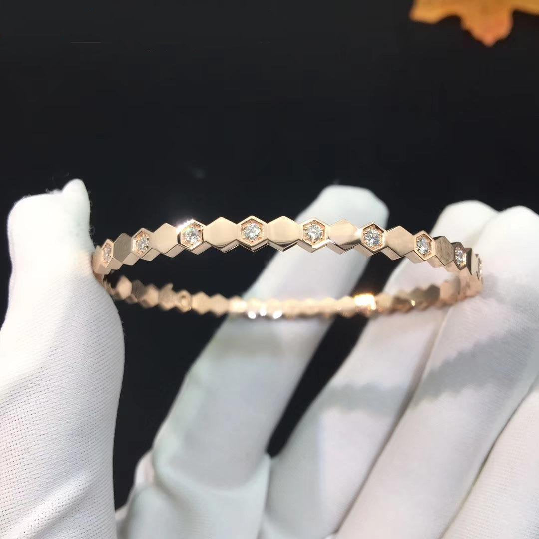 [Leaves]BEE LOVE ROSE GOLD DIAMOND BRACELET