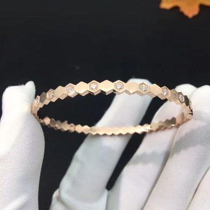 [Leaves]BEE LOVE ROSE GOLD DIAMOND BRACELET