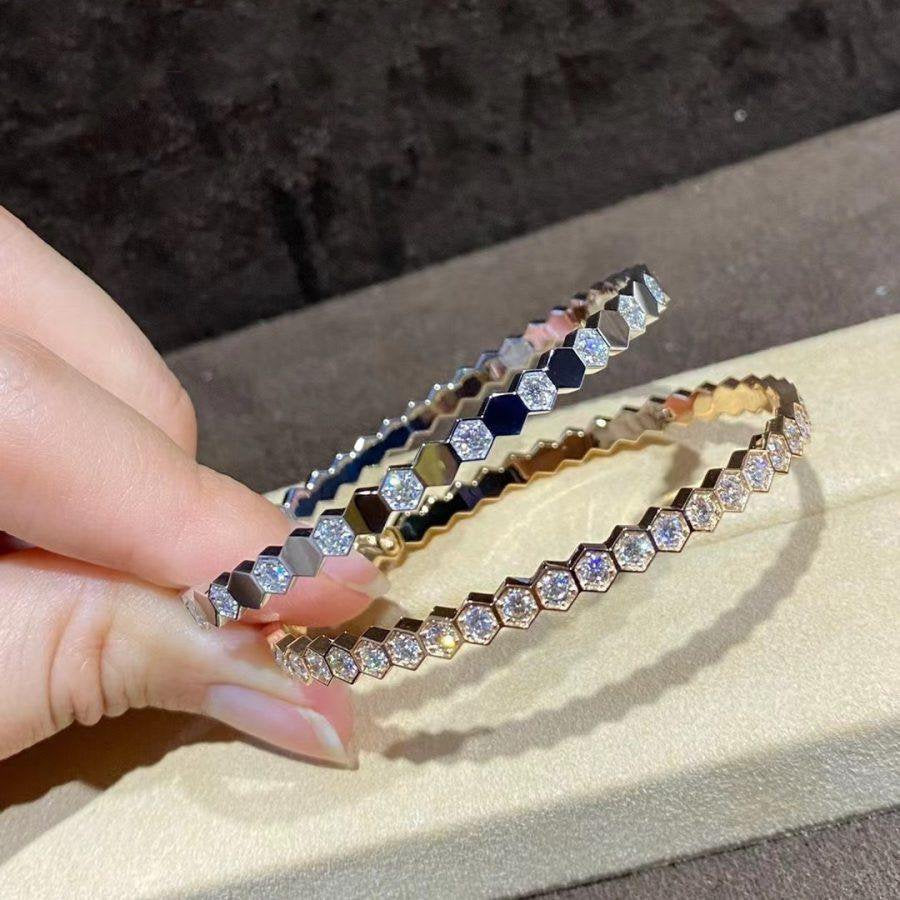 [Leaves]BEE LOVE GOLD BRACELET FULL DIAMOND