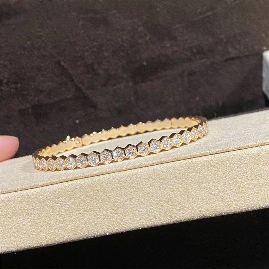 [Leaves]BEE LOVE GOLD BRACELET FULL DIAMOND