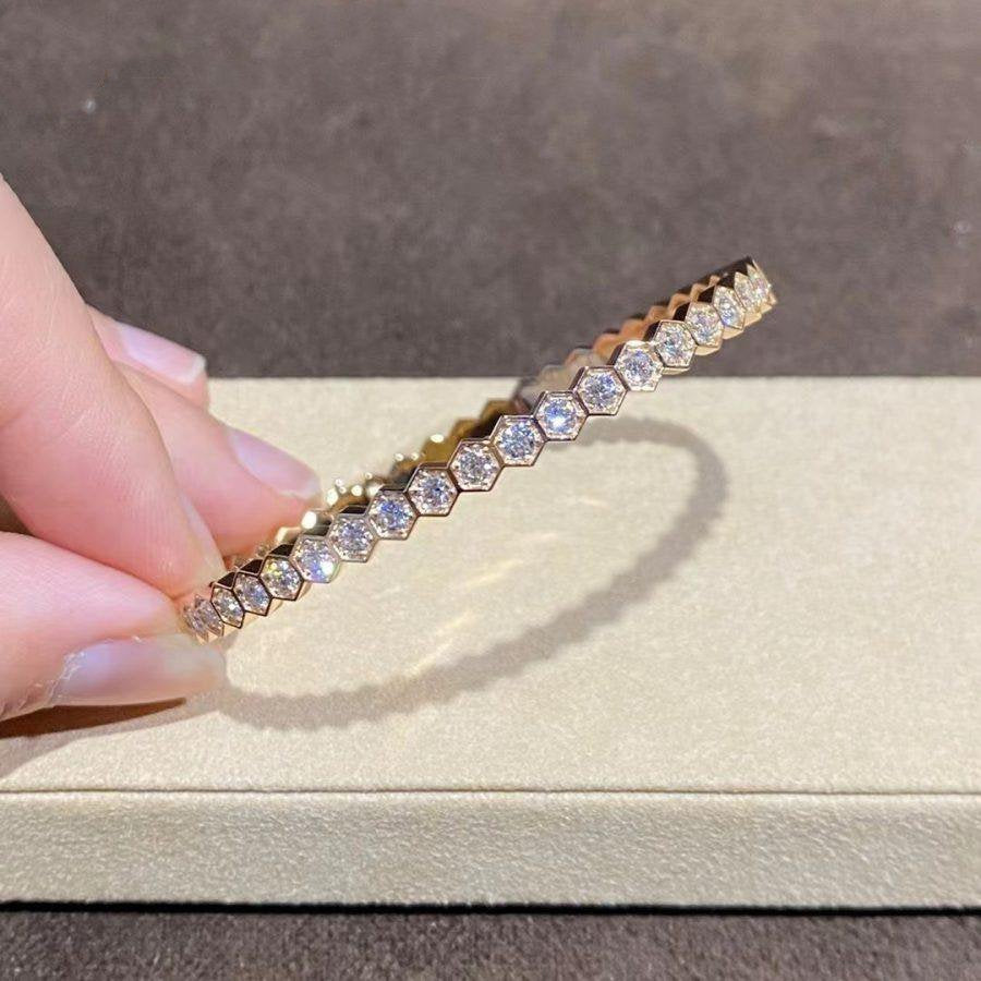 [Leaves]BEE LOVE GOLD BRACELET FULL DIAMOND