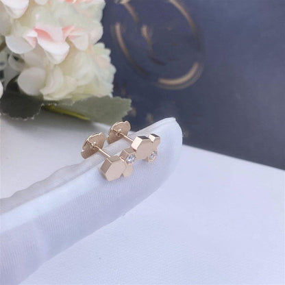 [Leaves]BEE LOVE ROSE GOLD DIAMOND EARRINGS