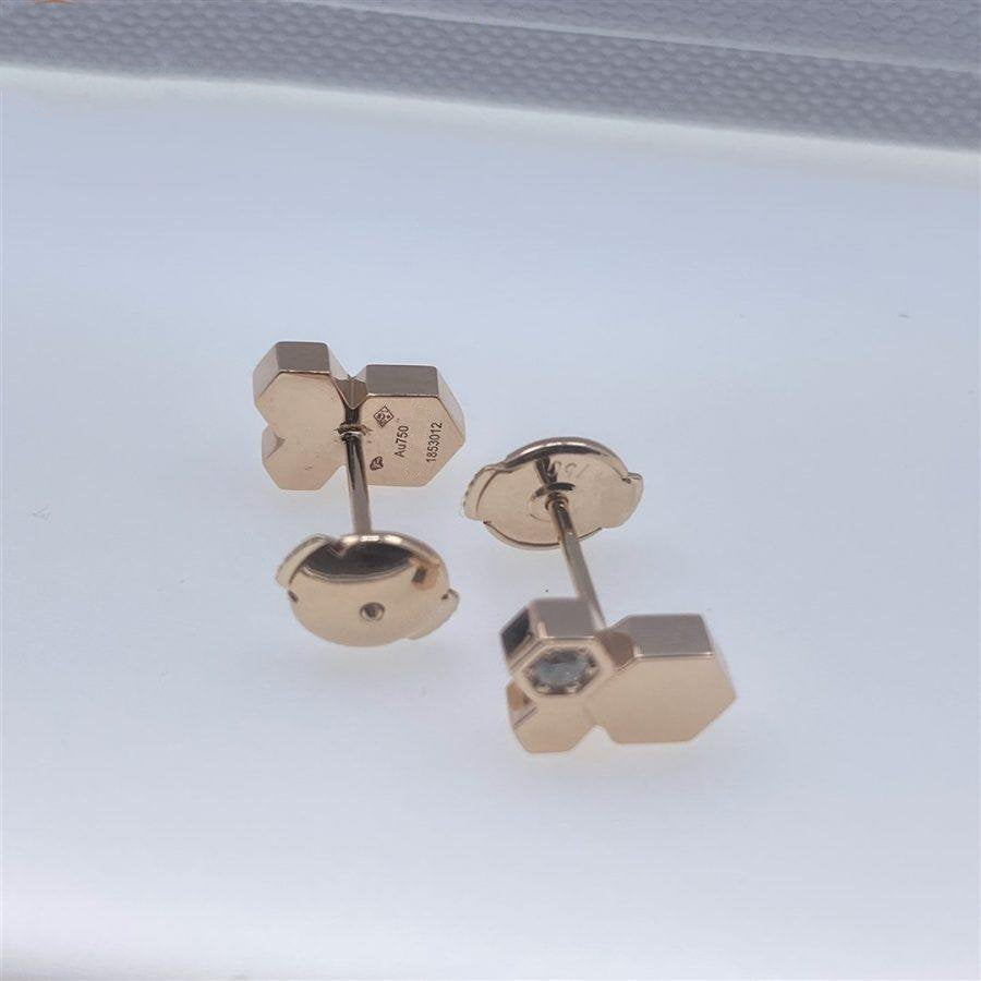 [Leaves]BEE LOVE ROSE GOLD DIAMOND EARRINGS