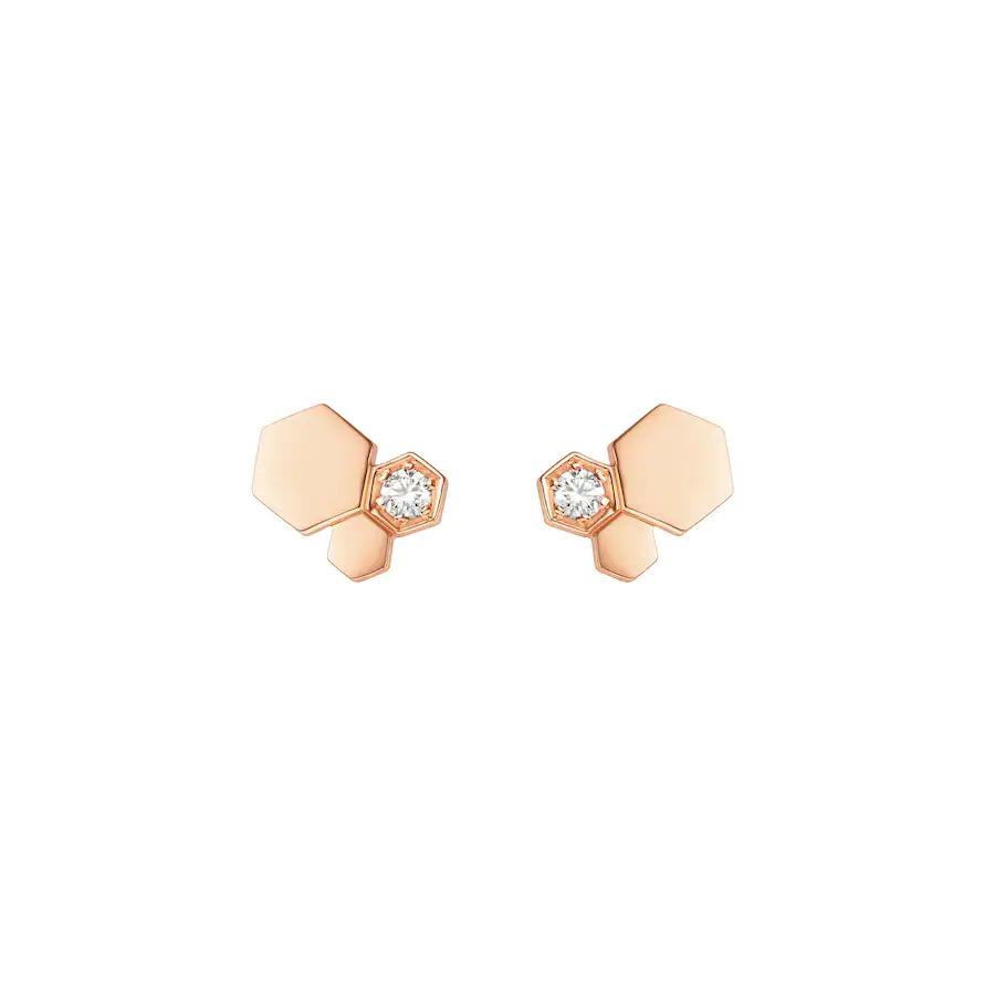 [Leaves]BEE LOVE ROSE GOLD DIAMOND EARRINGS