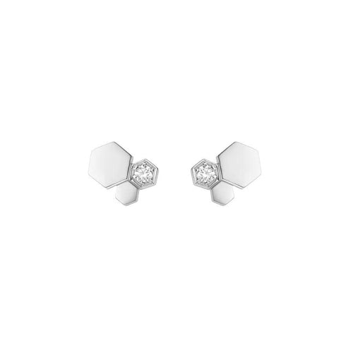 [Leaves]BEE LOVE SILVER DIAMOND EARRINGS