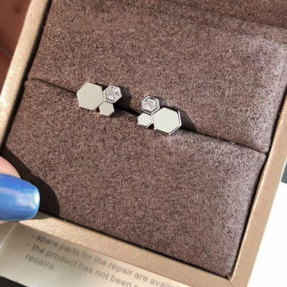 [Leaves]BEE LOVE SILVER DIAMOND EARRINGS