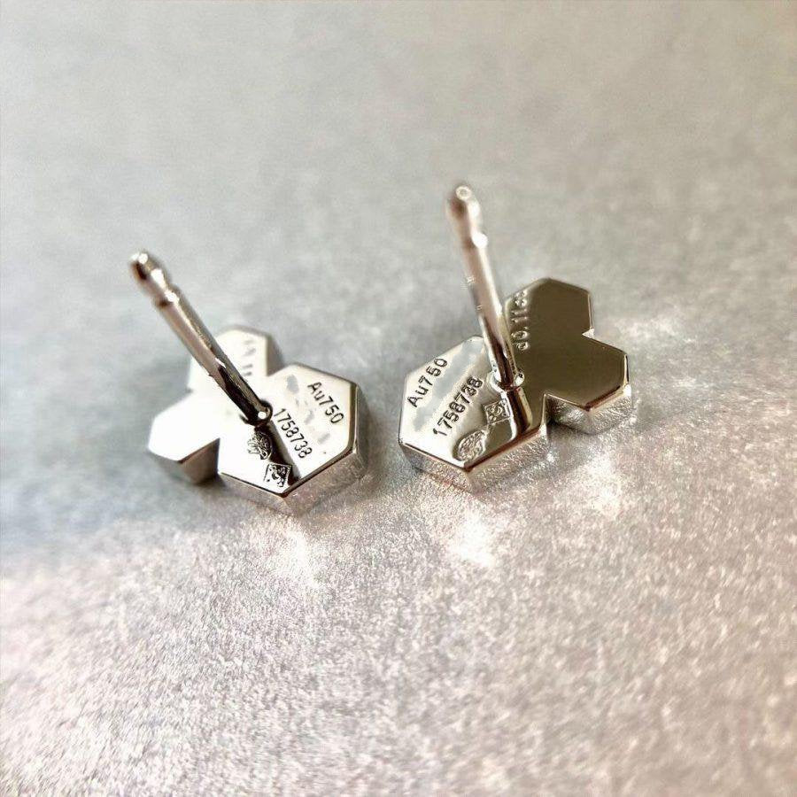 [Leaves]BEE LOVE SILVER DIAMOND EARRINGS