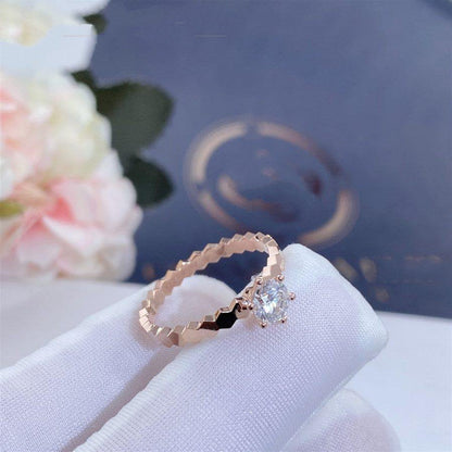 [Leaves]BEE LOVE RING ROSE GOLD 1 DIAMOND